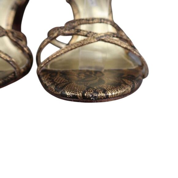 Via Spiga Shoes Womens 7 Pumps Strappy Heels Lace Print Leather Formal Going Out - Picture 4 of 15